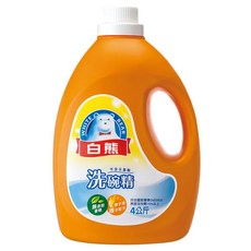 白熊 洗碗精 椰子油護手配方 無添加香精, 4kg, 1桶