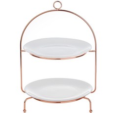 Louis &amp; Tappel Marie 2 層金鐵托盤, 混色, 1個