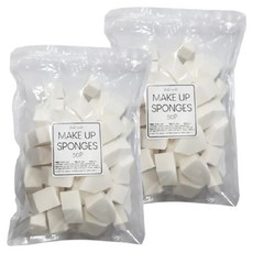 디앤케이 대용량 메이크업 하우스 퍼프 50p, 화이트, 2개