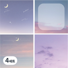 TokTok Fancy 夢幻感性不黏便條紙 4件組, 4套, 傍晚