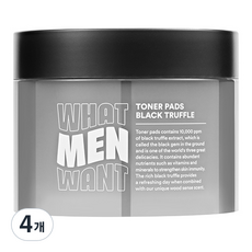 Whatman Want 男士黑松露爽膚水墊 150 ml, 150ml, 4個