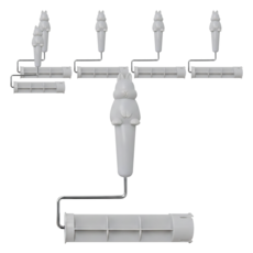 ECHO 金屬兔子黏巴達滾輪 顏色隨機, 6個, 22 x 17cm