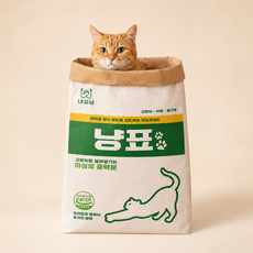 내꼬냥 고양이 냥표 냥봉투 바스락 터널 대형 숨숨집 장난감, 1개