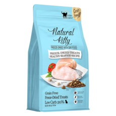 Natural Kitty 自然小貓 低碳無穀凍乾糧, 800g, 1包, 海鮮