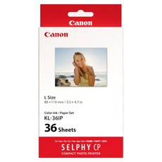 Canon 佳能 SELPHY 相片紙 普通紙 KL-36IP, 3X5, 1個, 36個