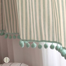 BYAMI Merci Pom Pom 窗簾, 薄荷綠