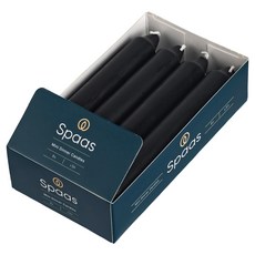 SPAAS 迷你家用蠟燭 15.2cm, 8個, 黑色, 43g