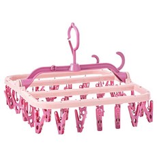 한봄누리 양말 속옷 건조대 접이식 빨래집게 건조걸이, 핑크, 1개