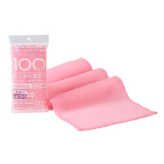 YOKOZUNA CREATiON 擦澡巾 起泡洗澡巾 日本沐浴巾 100cm 尼龍, 粉紅色, 1件