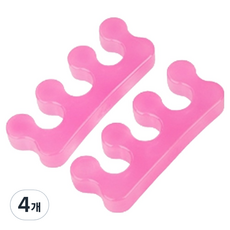 Adela 矽膠腳趾固定分離器 粉紅色, 4個