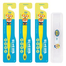 Km Pharmaceutical 兒童牙刷 3入+收納盒, 混色, 1組