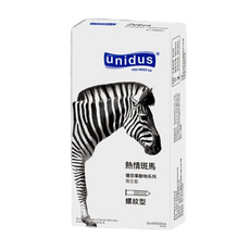 unidus 動物系列衛生套 熱情斑馬螺紋型, 12入, 1盒