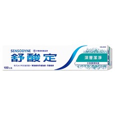 SENSODYNE 舒酸定 長效抗敏深層潔淨牙膏, 100g, 1條, 1條