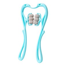 滾輪肩頸按摩器, 1個, 藍色