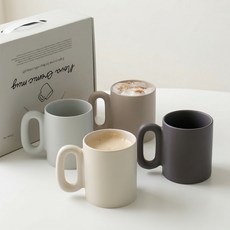 Royal Boden 蘇菲亞霧面馬克杯4件組 350ml, 炭灰色,米色,淺薄荷綠,摩卡色, 1套