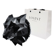 LOVENT 狼 車用芳香劑 午夜黑 仲夏夜之夢香 + 購物袋, 1入, 1個, 涼爽/薄荷香