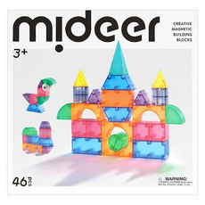 mideer 多彩透光磁力積木 46p MD-1407, 多色, 1盒
