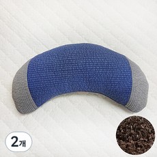Sarang Yegam 防滑半月蕎麥枕, 藍色, 2個
