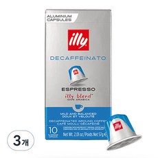 일리 네스프레소 호환 디카페인 캡슐커피, 5.7g, 10개입, 3개
