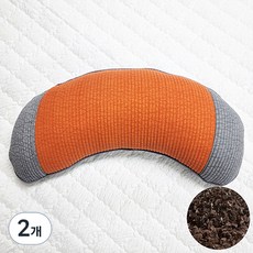 Sarang Yegam 防滑半月形蕎麥枕, 橘色, 2個