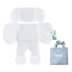 seec Zeromax360 新生兒用天絲涼感坐墊, 純白色, 1個