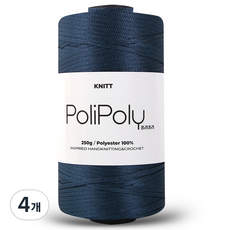 니뜨 폴리폴리 뜨개실 250g, 4개, 네이비