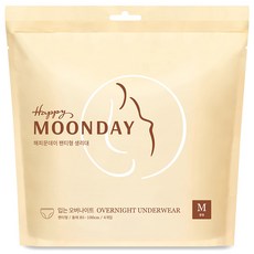 Happy Moon Day Overnight Medium M 號, 中型, 4入, 1包