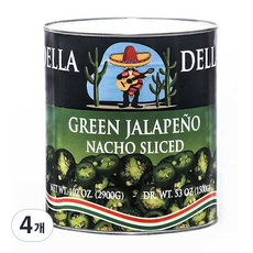 델라 그린 할라피뇨 슬라이스 통조림, 4개, 2.9kg