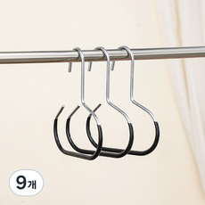 便利家居 多用途帽子領帶皮帶掛架, 黑色, 9個