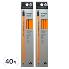 PINKFOOT 三角 ver2 鉛筆 B, 40個, 黃色
