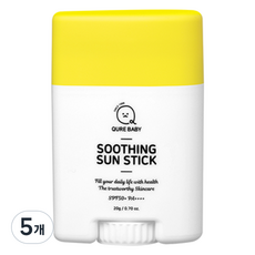 큐어베이비 수딩 선스틱 SPF50+ PA++++, 5개, 20g