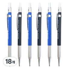 Sweet Day 製圖繪圖簡約工程筆 自動鉛筆 藍色 + 黑色組合, 18個, 2mm