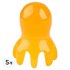 Ondaum 章魚頭皮按摩器, 黃色, 5個