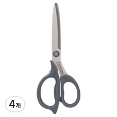 deLi 得力 辦公室剪刀 170mm E77756_GY, 灰色, 4個