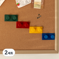 Hi&Dry 免鑽孔黏貼式撞色掛鉤 ab 919411 4件組, 黃色, 紅色, 藍色, 綠色, 2套