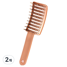 DeepTalk 頭皮按摩梳 圓齒排骨梳, 金色, 2個