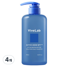 바이브랩 액티브 비오틴 펩타이드 솔루션 샴푸, 550ml, 4개