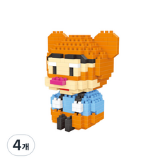 엘노 큐티 아기 타이거 나노블럭 293LN, 혼합색상, 4개