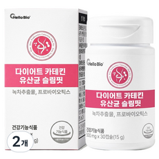 헬로바이오 다이어트 카테킨 유산균 슬림핏 15g, 2개, 30정