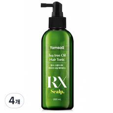 탐사 스칼프 RX 티트리 오일 헤어토닉, 4개, 200ml
