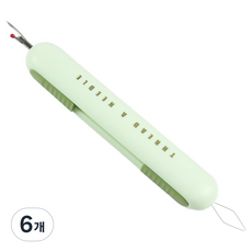 JSTrading 휴대용 2in1 바늘 실뜯개 끼우개, 6개, 그린