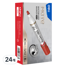 deLi 得力 多用途白板筆 白板馬克筆 2.0mm, 24個, 紅色