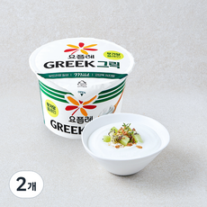 요플레 그릭 마일드 무가당, 180g, 2개