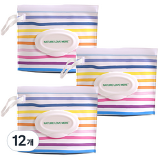 NATURE LOVE MERE 抽取式紙巾分裝袋, 彩虹, 12個