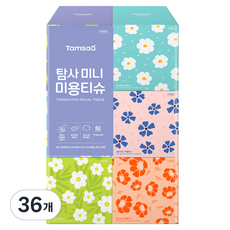 Tamsaa 迷你抽取式面紙, 250張, 36盒
