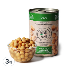 GUSTO SANO 鷹嘴豆罐頭, 400g, 3個