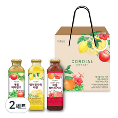 다농원 코디얼 액상차 선물세트, 2세트, 엘더플라워레몬 600g + 애플페퍼민트 580g + 콜라겐이들어간자몽히비스커스 600g