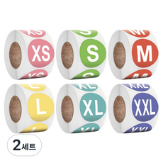 Khohimo Bite 服飾尺寸標籤貼紙 6種 x 500p組合 5W0504, 2套