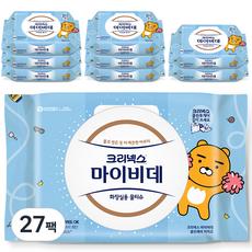 크리넥스 마이비데 클린케어 비데티슈 캡형, 40매, 27개