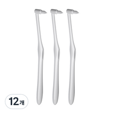 開放空間便攜式正畸臼齒牙刷白色, 12個, 1入